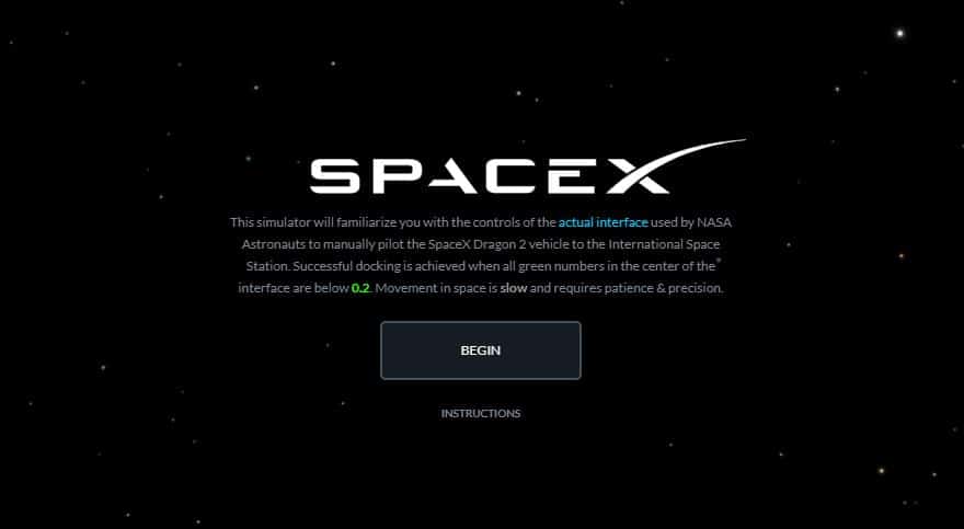 spacex iss docking simulator